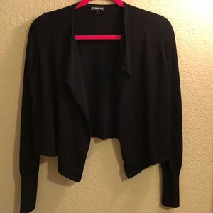 Express Black Open Front Cardigan